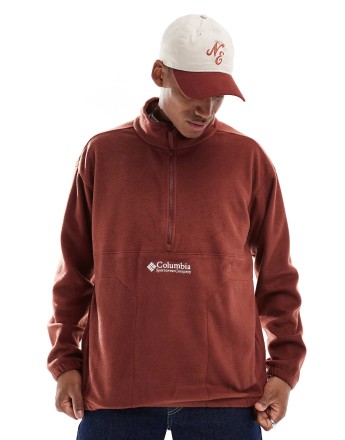 Columbia Bent Bough half zip fleece in burgundy