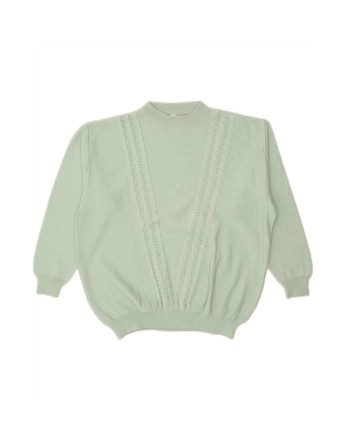 Vintage Crew Neck Jumper Sweater UK 22 3XL In Green