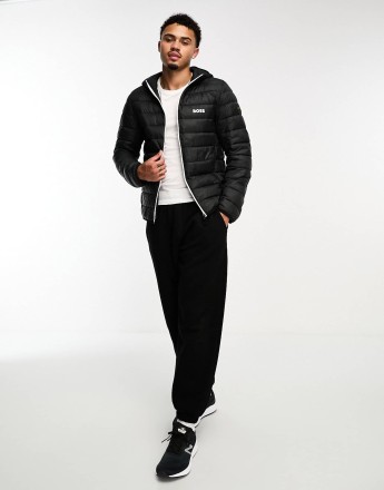 BOSS Green J Thor padded jacket in black
