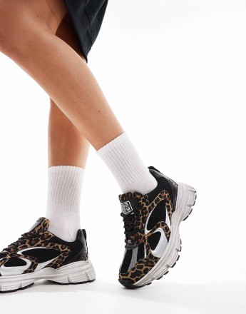 Steve Madden Plaja chunky trainers in leopard print