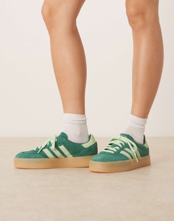 adidas Originals Sambae trainers in green