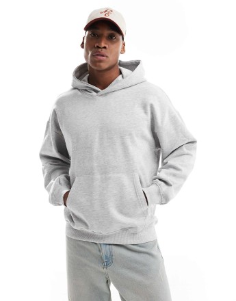 ONLY & SONS oversized hoodie in light grey melange