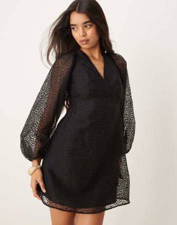 Nobody's Child Zendaya mini organza dress in black