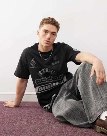 adidas Originals Sponsors Tee in black