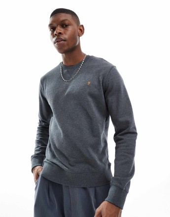 Farah Tim crewneck sweatshirt in grey