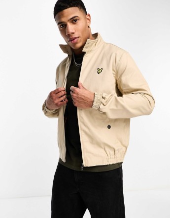 Lyle & Scott icon logo harrington jacket in stone