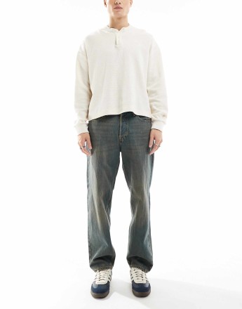 Jack & Jones Eddie loose jeans in brown tint wash