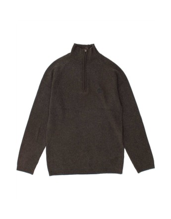 Vintage Timberland Zip Neck Jumper Sweater XS In Grey