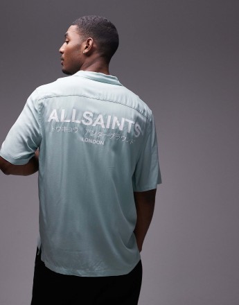 AllSaints Underground shirt in Turquoise