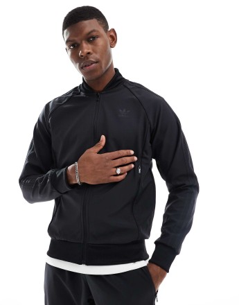 adidas Originals Bonded SST Track Top in black