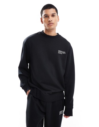 COLLUSION co-ordinates print sweatshirt in black