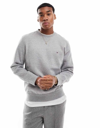 Tommy Hilfiger Fleece Crew Neck Sweatshirt in Grey