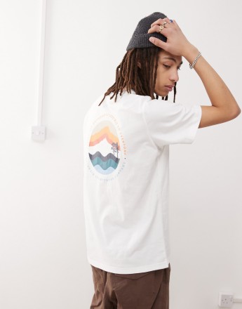 Columbia Kettle River outdoor graphic back print t-shirt in white