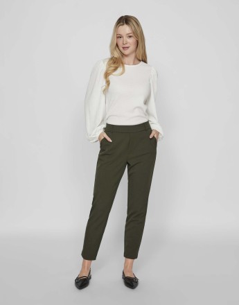 Vila Wide-leg trousers in kombu green