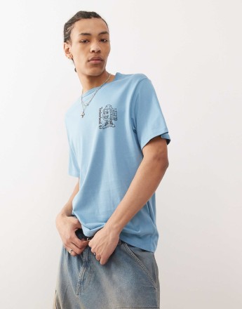 Timberland shoebox backprint logo t-shirt in blue