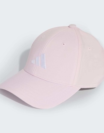 adidas performance New logo embroidered baseball cap in clear pink / white