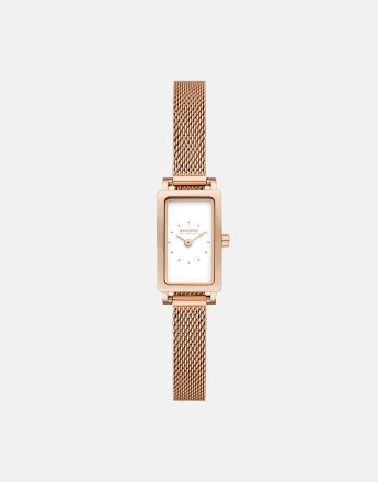 Skagen Women's hagen micro two-hand, rose gold stainless steel watch- ROSEGOLD