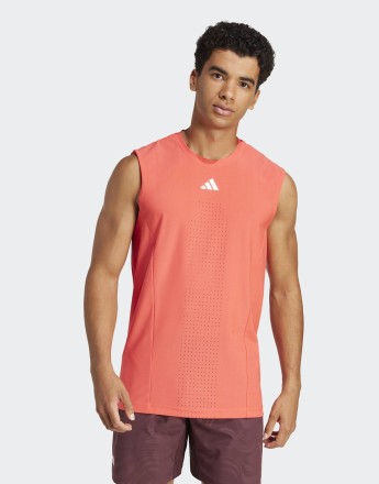 adidas performance Tennis pro climacool+ tank top in semi lucid red