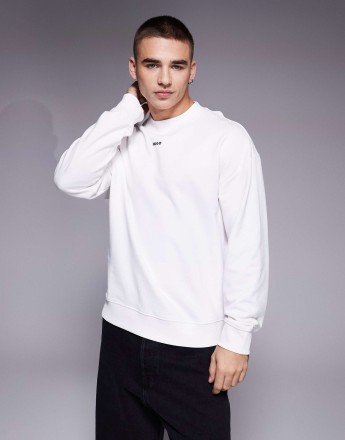 HUGO Red dapocrew relaxd fit sweatshirt in stone