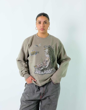 Vintage FieldMaster L Sweatshirt Khaki Green