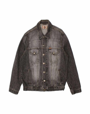 Vintage Denim Jacket UK 40 Large In Grey