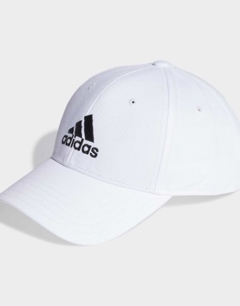 adidas Cotton twill baseball cap in white / black