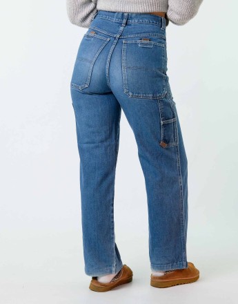 Vintage Here & There 28x30 Denim Carpenter Baggy Jeans Blue