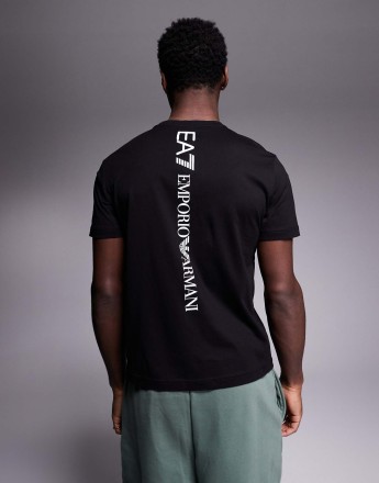 Armani EA7 crew neck logo t-shirt in black