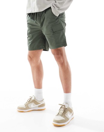 ONLY & SONS cargo shorts in dark khaki