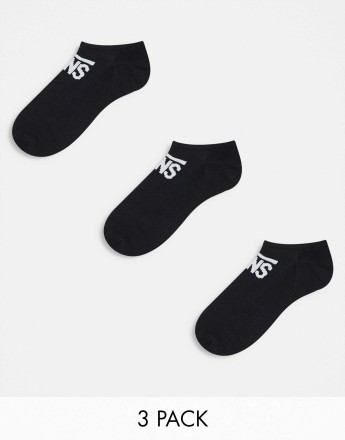 Vans 3 pack trainer socks in black