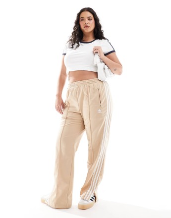 adidas Originals Plus Firebird track pants in beige