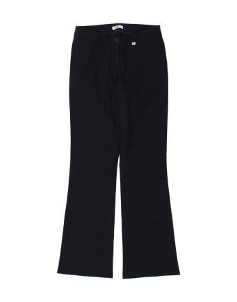 Vintage Flash Lights Size W28 L30 Flare Casual Trousers in Navy Blue