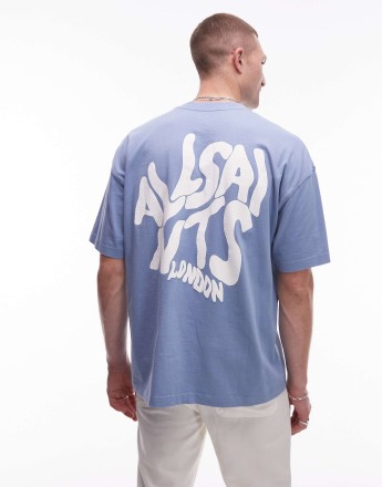 Allsaints orlando t-shirt in bondi blue
