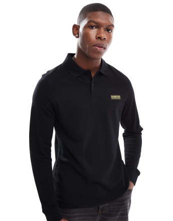 Barbour International  long sleeve polo in black