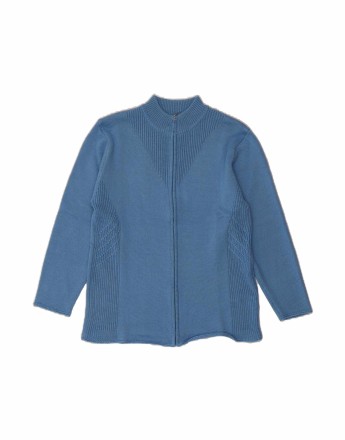 Vintage Oversized Cardigan Sweater UK 5 XS In Blue