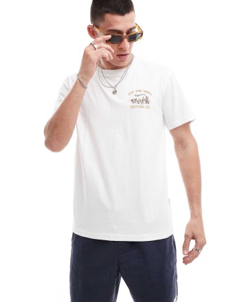 Rhythm worn path t-shirt in white