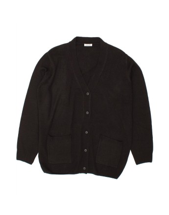 Vintage Cardigan Sweater UK 22 3XL In Black