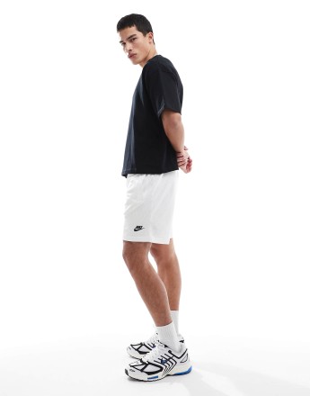 Nike Club mesh shorts in white