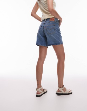 Levi's '94 baggy shorts in mid blue
