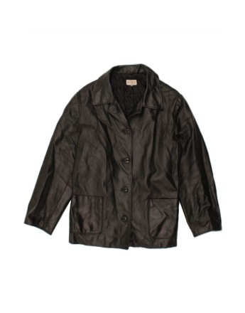 Vintage Leather Jacket UK 16 Large In Black