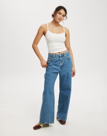 Cotton On Super baggy jean in mid blue