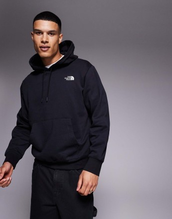 The North Face Oversized Essential logo hoodie in black