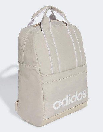 adidas performance Linear essentials backpack in beige / white