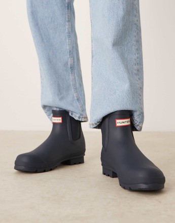 Hunter original chelsea boot in navy