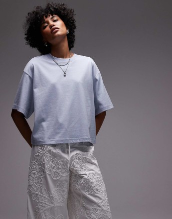 & Other Stories boxy oversized t-shirt in blue