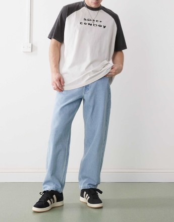 Aape by A Bathing Ape loose fit jeans in light wash