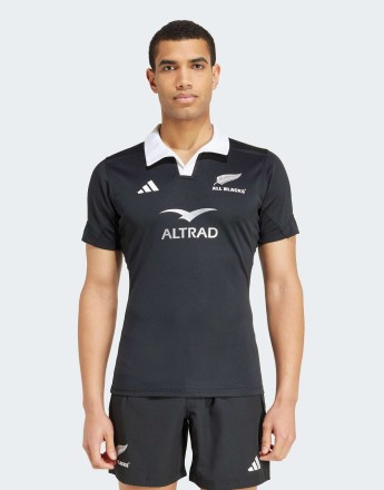 adidas performance All blacks rugby home performance jersey in all black