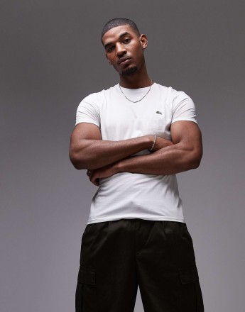 Lacoste pima cotton t-shirt in white