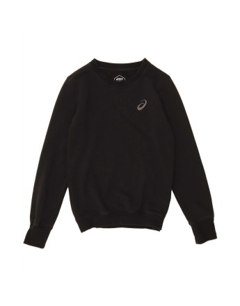 Vintage Asics Sweatshirt Jumper UK 10 Small In Black
