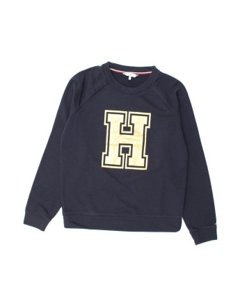 Vintage Tommy Hilfiger Oversized Sweatshirt Jumper UK 10 Small In Blue